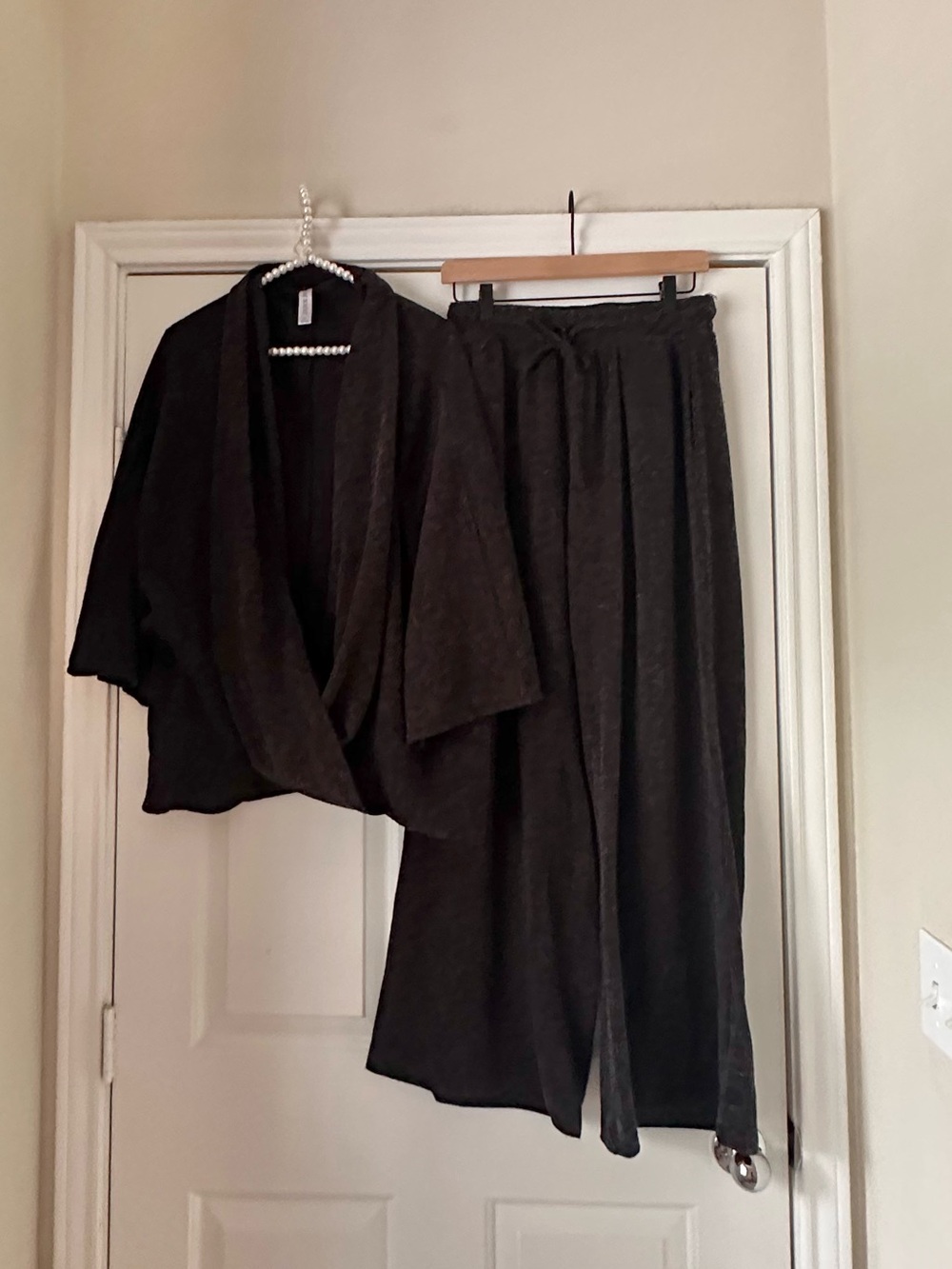 Dear Scarlett Dark Grey Cowl Neck 2 Piece Set